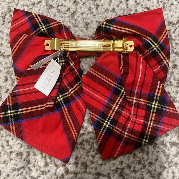 J. Crew Oversized tartan bow hair clip barrette - Picture 7 of 8